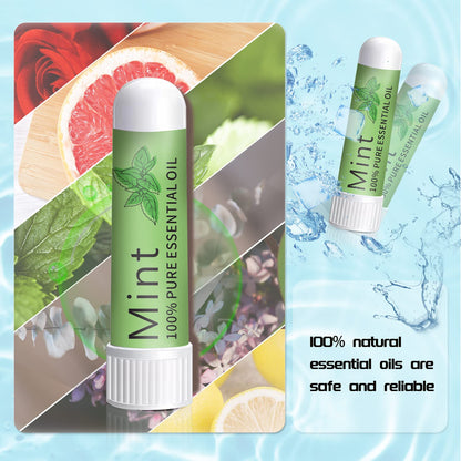 Hion Nausea Relief Inhaler - Mint (3pcs) | 100% Natural Essential Oils Inhalers