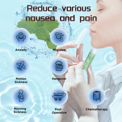 Hion Nausea Relief Inhaler - Mint (3pcs) | 100% Natural Essential Oils Inhalers