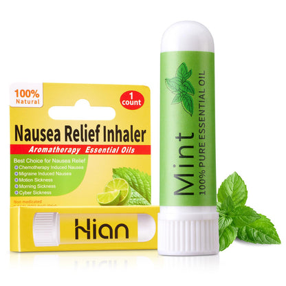 Hion Nausea Relief Inhaler - Mint, 100% Natural Essential Oils
