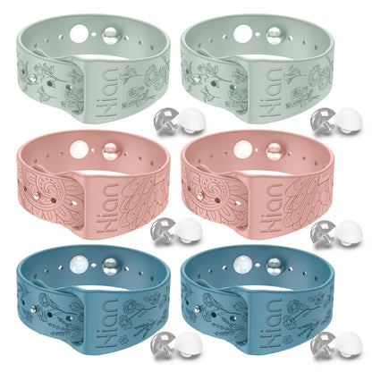 Hion Motion Sickness Wristbands – 3 Pairs Acupressure Nausea Bands (Beryl, Pink, Blue)