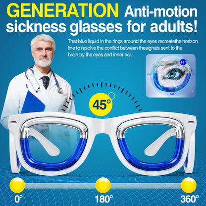 Hion Adult Anti-Motion Sickness Smart Glasses | Ultra-Light Travel Relief