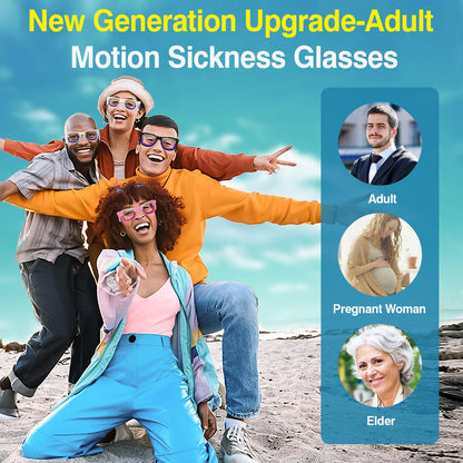 Hion Adult Anti-Motion Sickness Smart Glasses | Ultra-Light Travel Relief