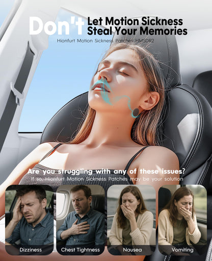 Hionfurt HMSDR2 Motion Sickness Patches – Lemon, 64-Count, 72-Hour, Non-Drowsy