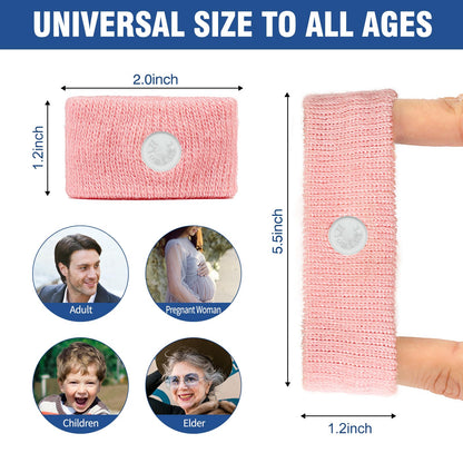 Hionfurt Motion Sickness Bands – Pink Acupressure Wristbands for Nausea Relief (Adults & Kids)