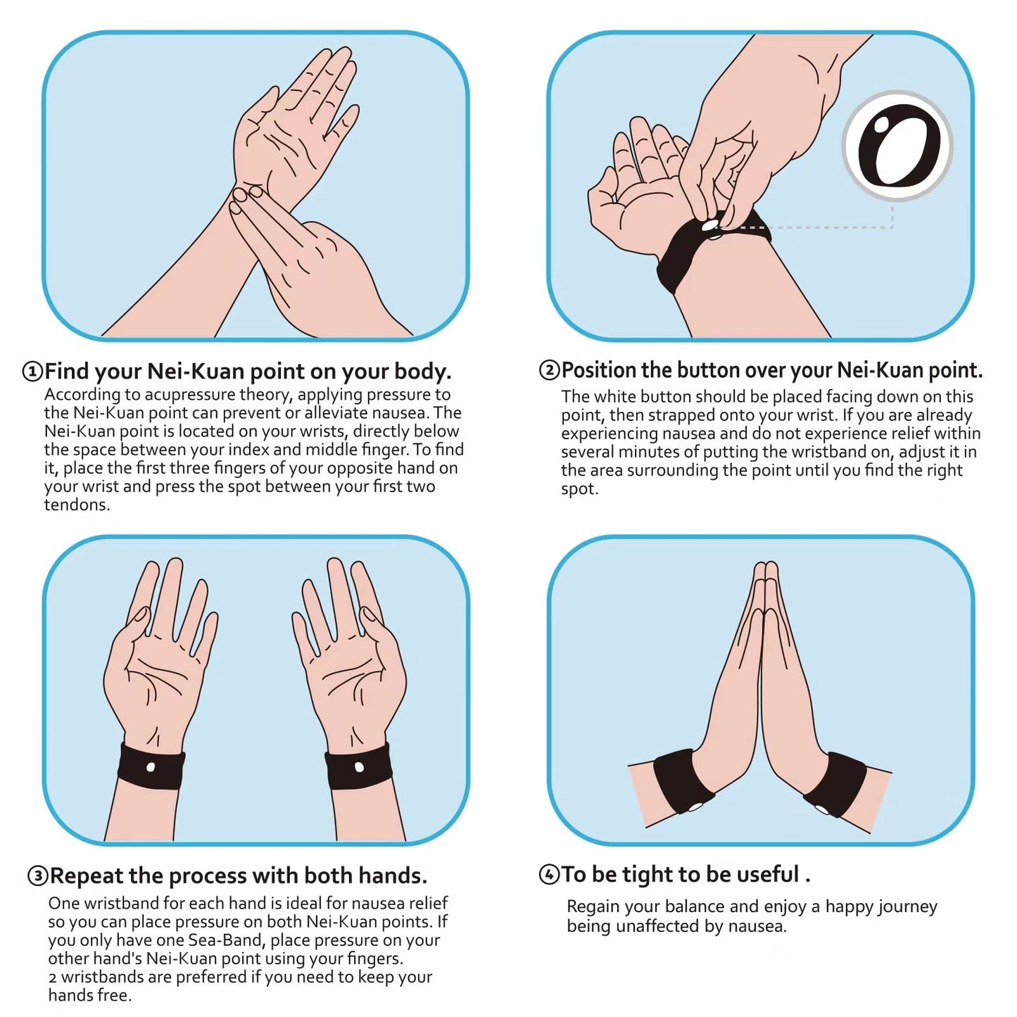 HIONXMGA 6 Pairs Motion Sickness Bands – Natural Nausea Relief for Travel