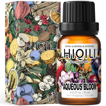 HIQILI Aqueous Bloom Diffuser Oil – Long-Lasting Scent for Large Spaces | Pets & Home (0.34 fl oz)