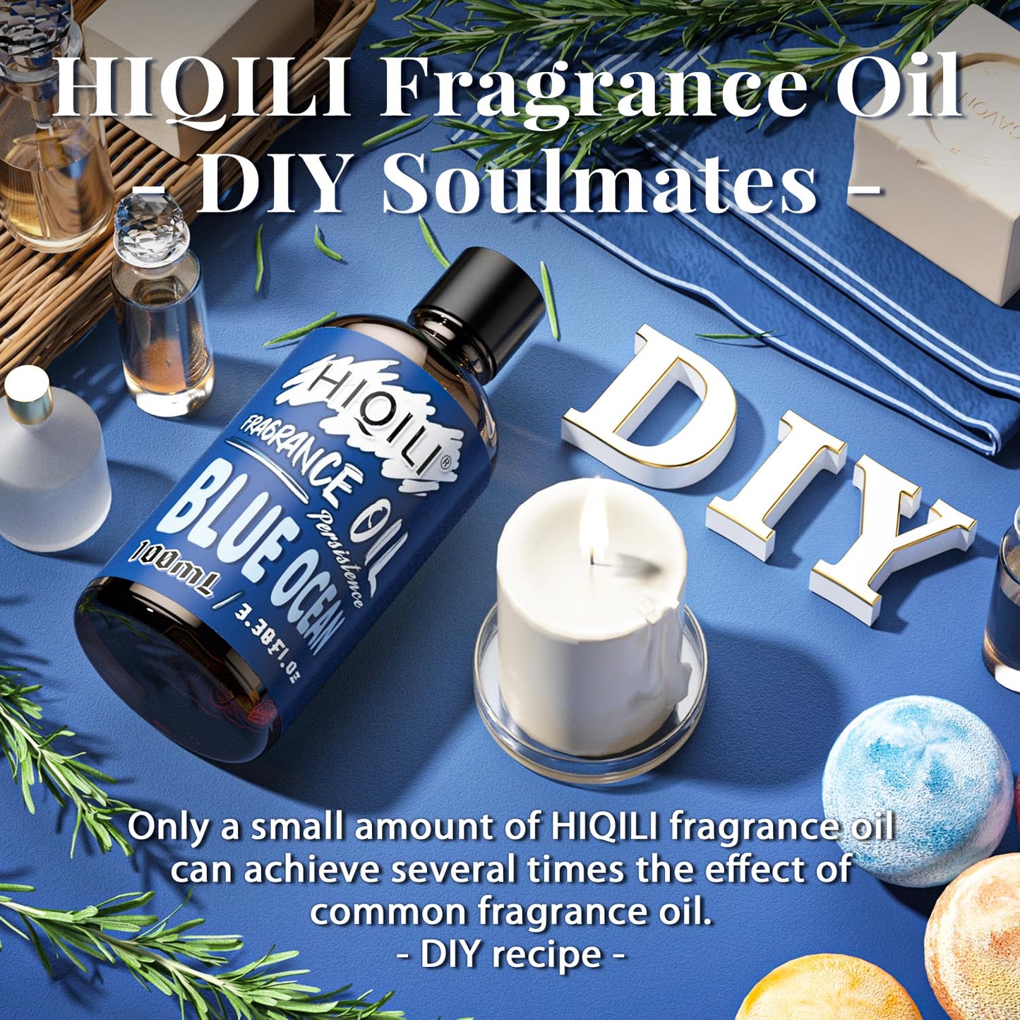 HIQILI Blue Ocean Fragrance Oil 100ml | Diffuser, Car Freshies, Candle & Soap Making