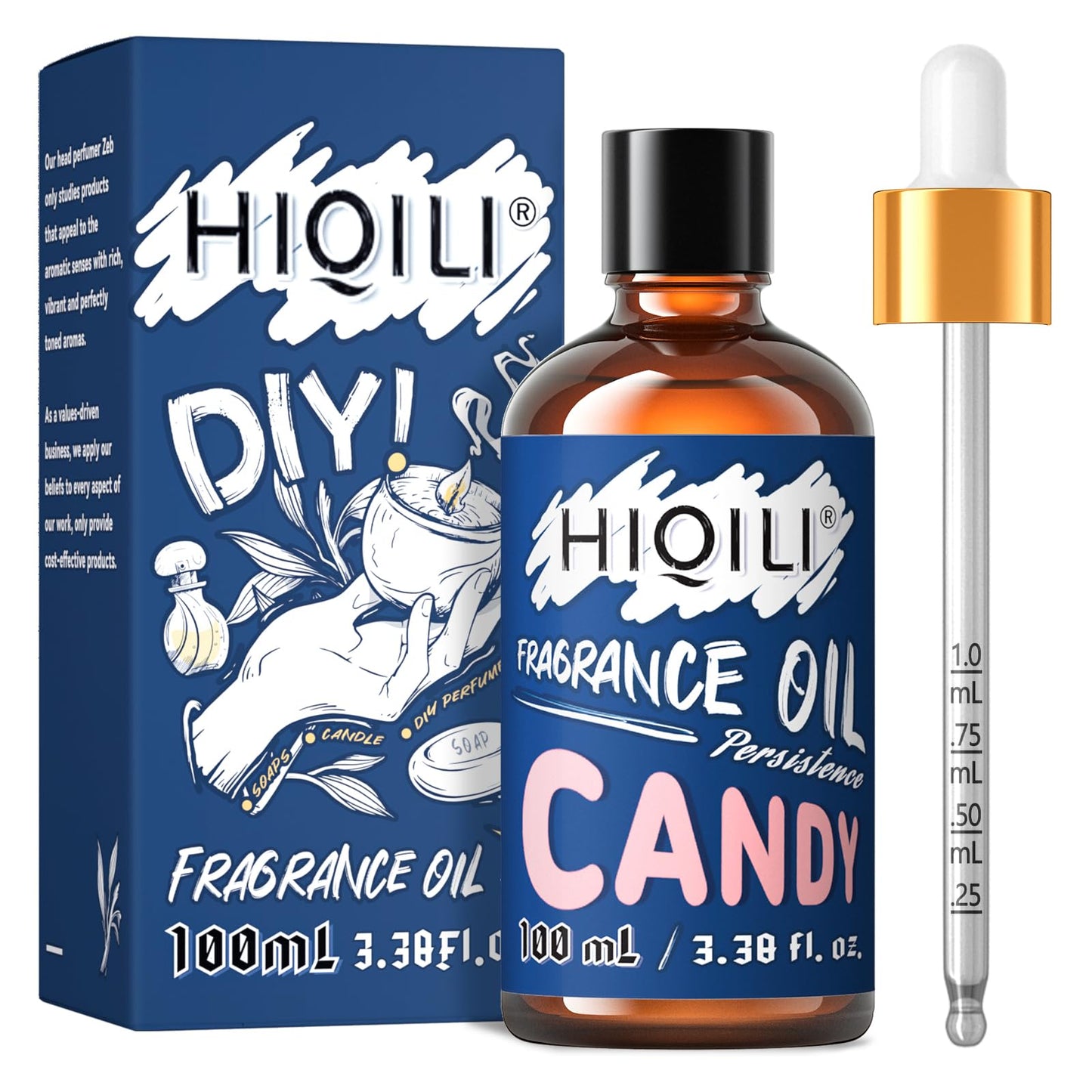 HIQILI Candy Fragrance Oil – Aromatherapy Diffuser, Car Freshies, Soap, Perfume & Candle Making | 3.38 Fl Oz