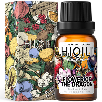 HIQILI Flower of The Dragon Diffuser Oil - Long-Lasting Refill for Humidifiers & Reed Diffusers, Hotel-Grade Scent, 0.34 Fl Oz