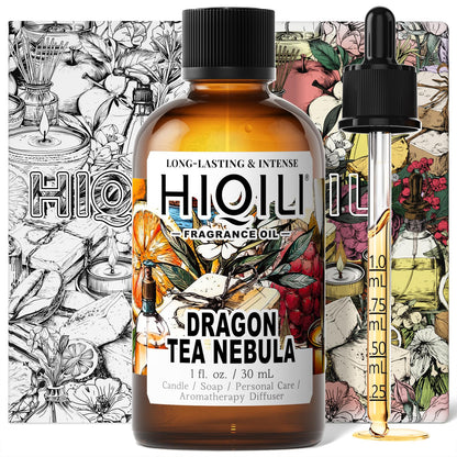 HIQILI Dragon Tea Nebula Fragrance Oil – 1 Oz for DIY Diffusers, Pet-Safe