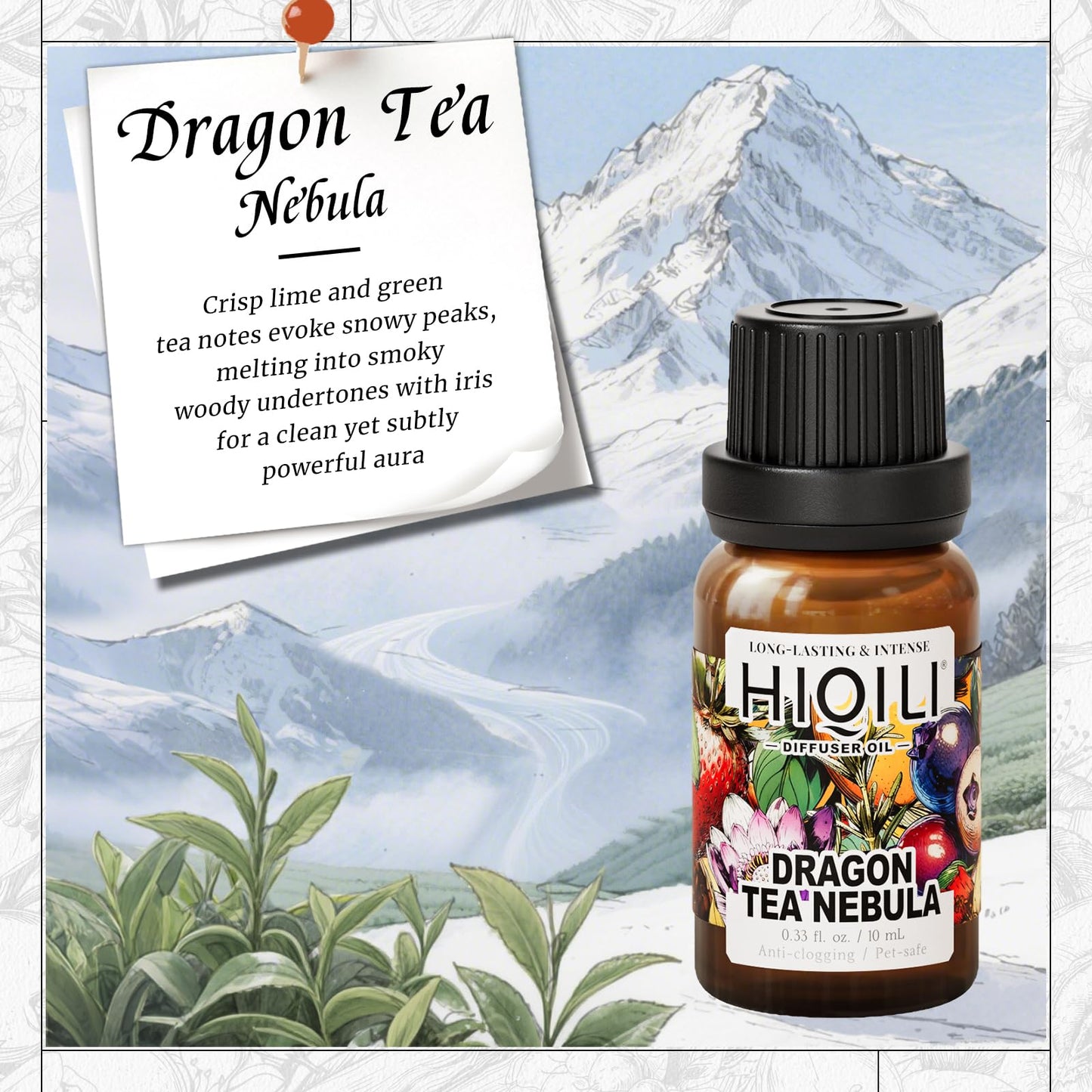HIQILI Dragon Tea Nebula Diffuser Oil — Humidifiers & Aromatherapy (0.34 oz)