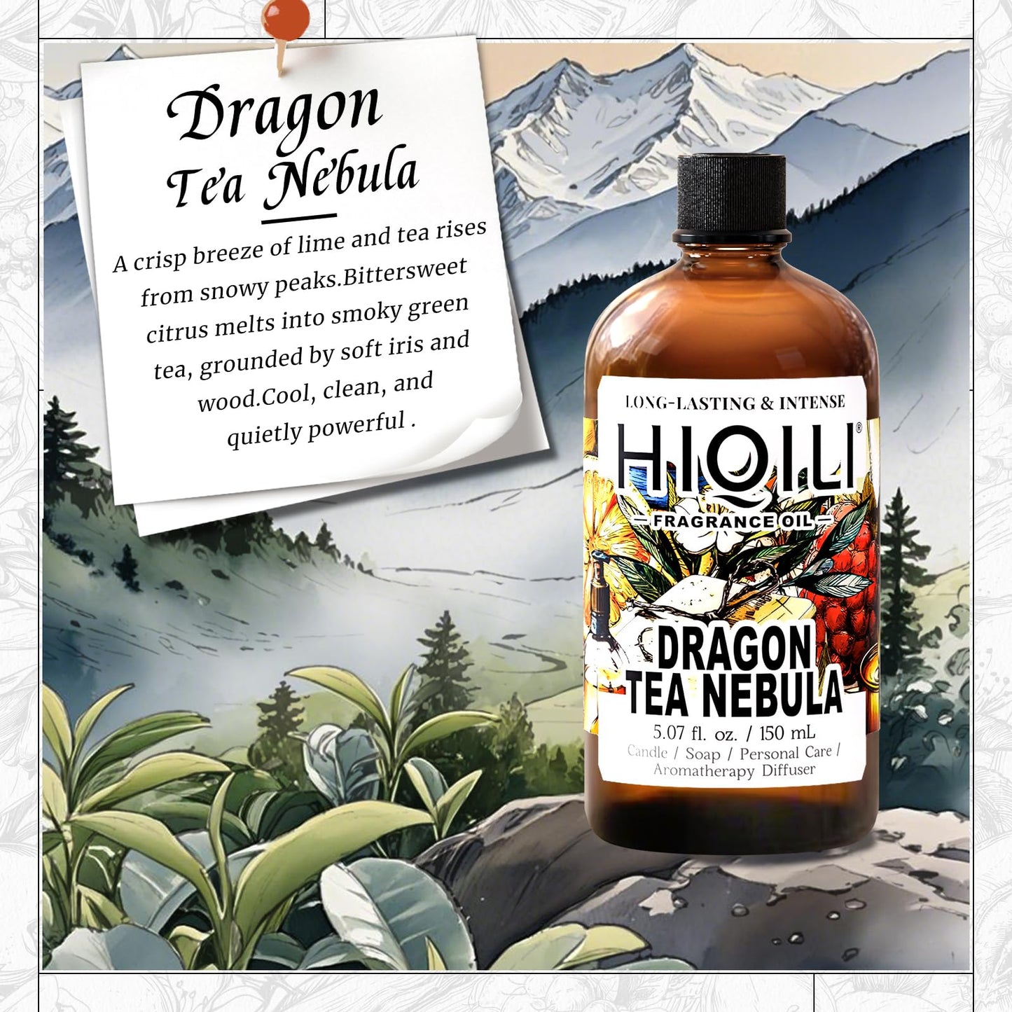 HIQILI Dragon Tea Nebula Fragrance Oil for Candles & Perfumes | IFRA