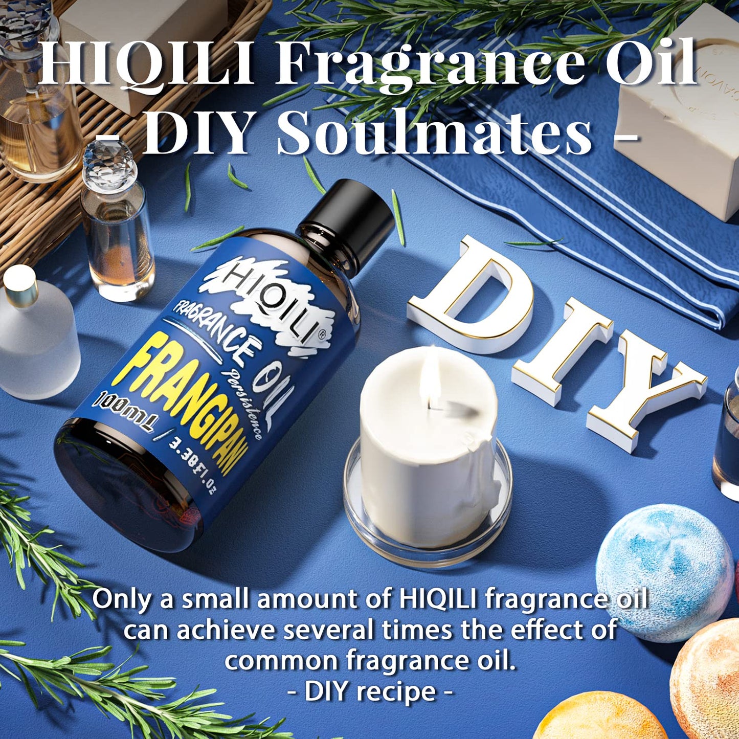 Hiqili Frangipani Essential Oil 100ml - Floral Fragrance for Aromatherapy, Diffusers, Candles & Soap