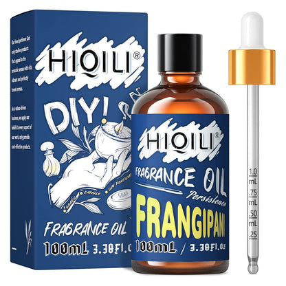 Hiqili Frangipani Essential Oil 100ml - Floral Fragrance for Aromatherapy, Diffusers, Candles & Soap