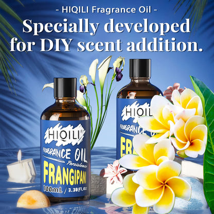 Hiqili Frangipani Essential Oil 100ml - Floral Fragrance for Aromatherapy, Diffusers, Candles & Soap