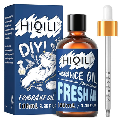 HIQILI Fresh Air Fragrance Oil 100ml – Diffuser, Car Freshies & DIY Scents
