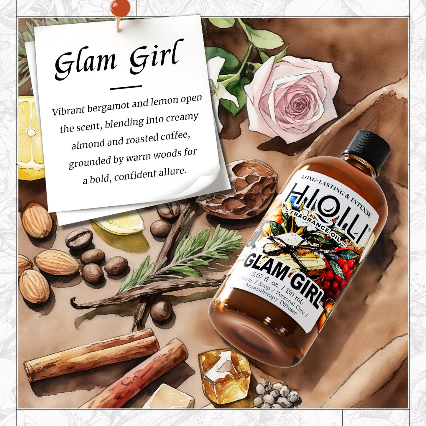 HIQILI Glam Girl Fragrance Oil – Inspired by Her-rera G.Girl | 5.07 fl oz