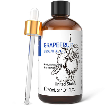 HIQILI Grapefruit Essential Oil 30 ml | Pure & Natural for Diffuser & Skin Care