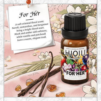HIQILI for Her Diffuser Oil - Long-Lasting Scent (0.34 oz) | Reed Diffuser