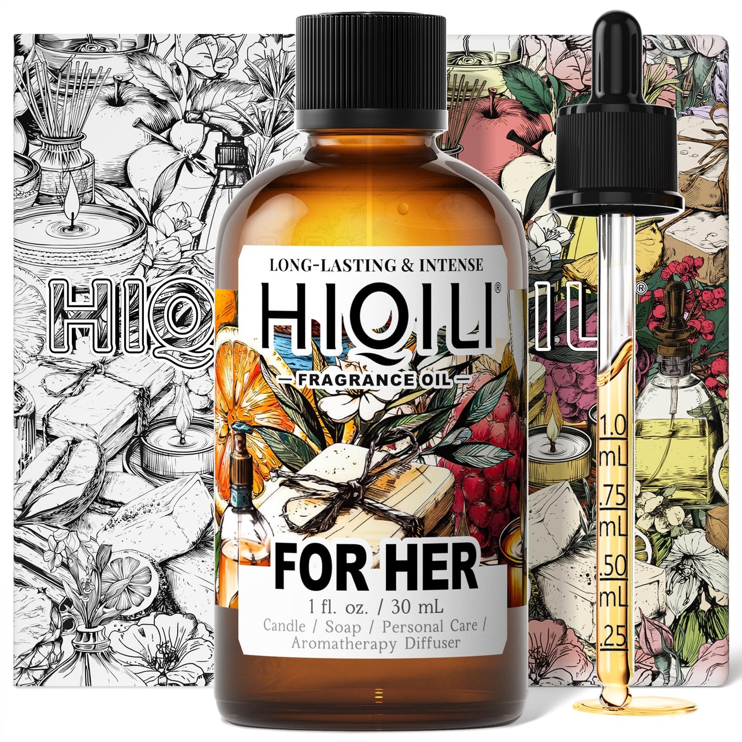 HIQILI For Her Fragrance Oil - 1 Fl Oz for Candle Making & More