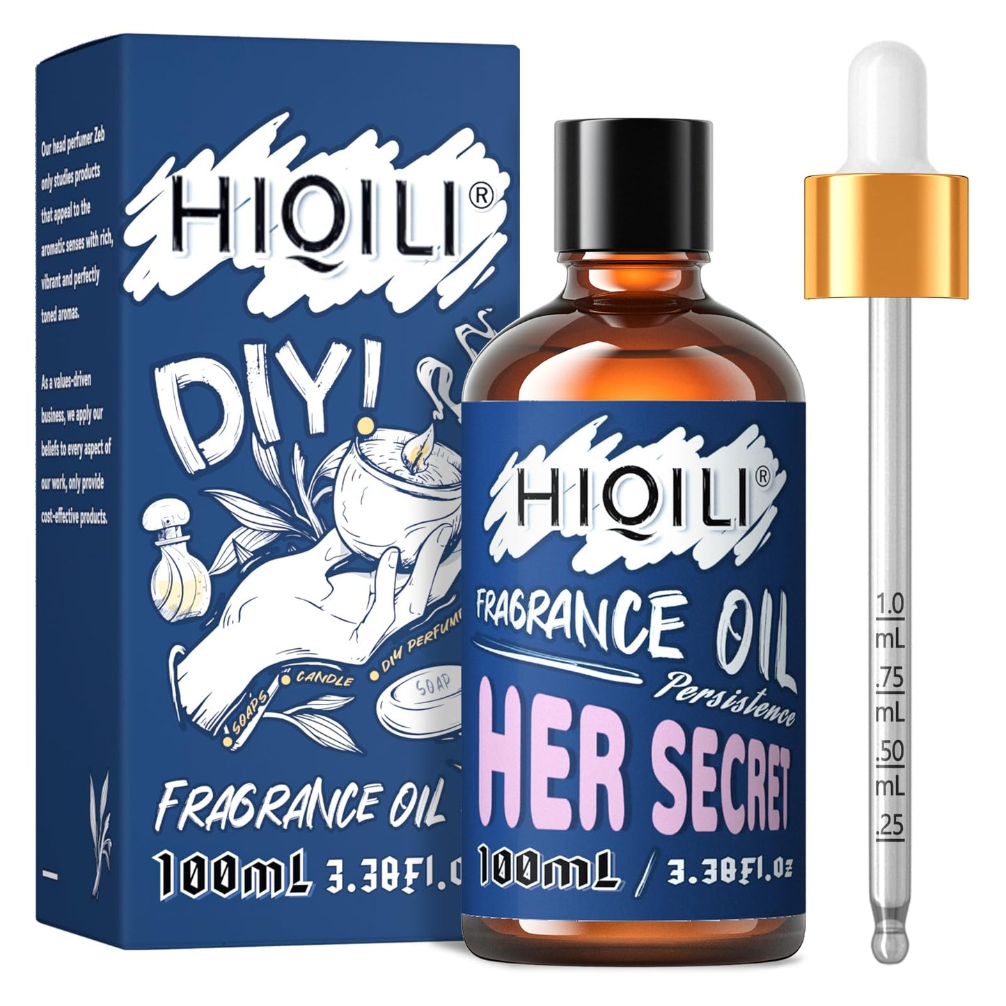 HIQILI Her Secret Fragrance Oil 100ml – Diffuser, Car Freshies, Candle & Soap Making