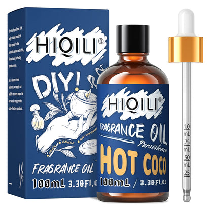 HIQILI Hot Coco Essential Oil 100ml | Winter Fragrance for Diffuser & DIY Candles