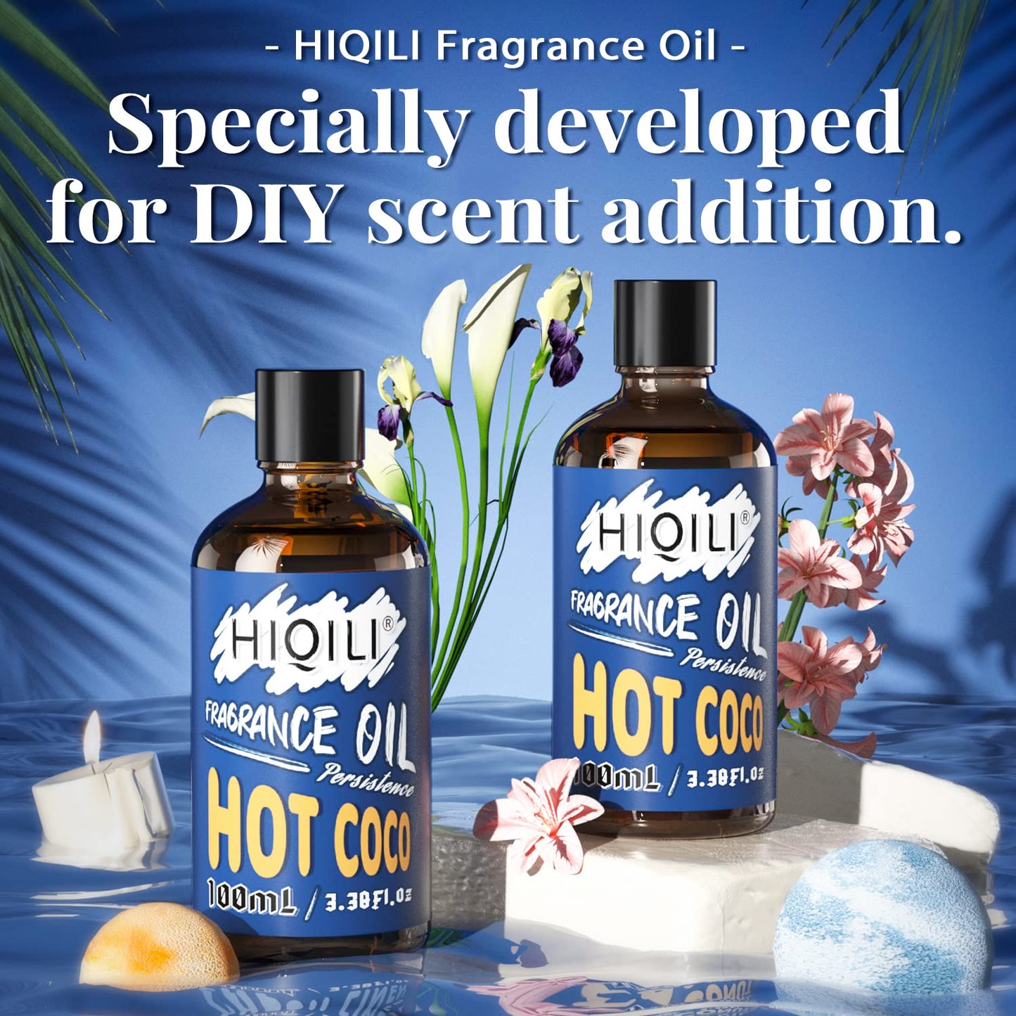 HIQILI Hot Coco Essential Oil 100ml | Winter Fragrance for Diffuser & DIY Candles