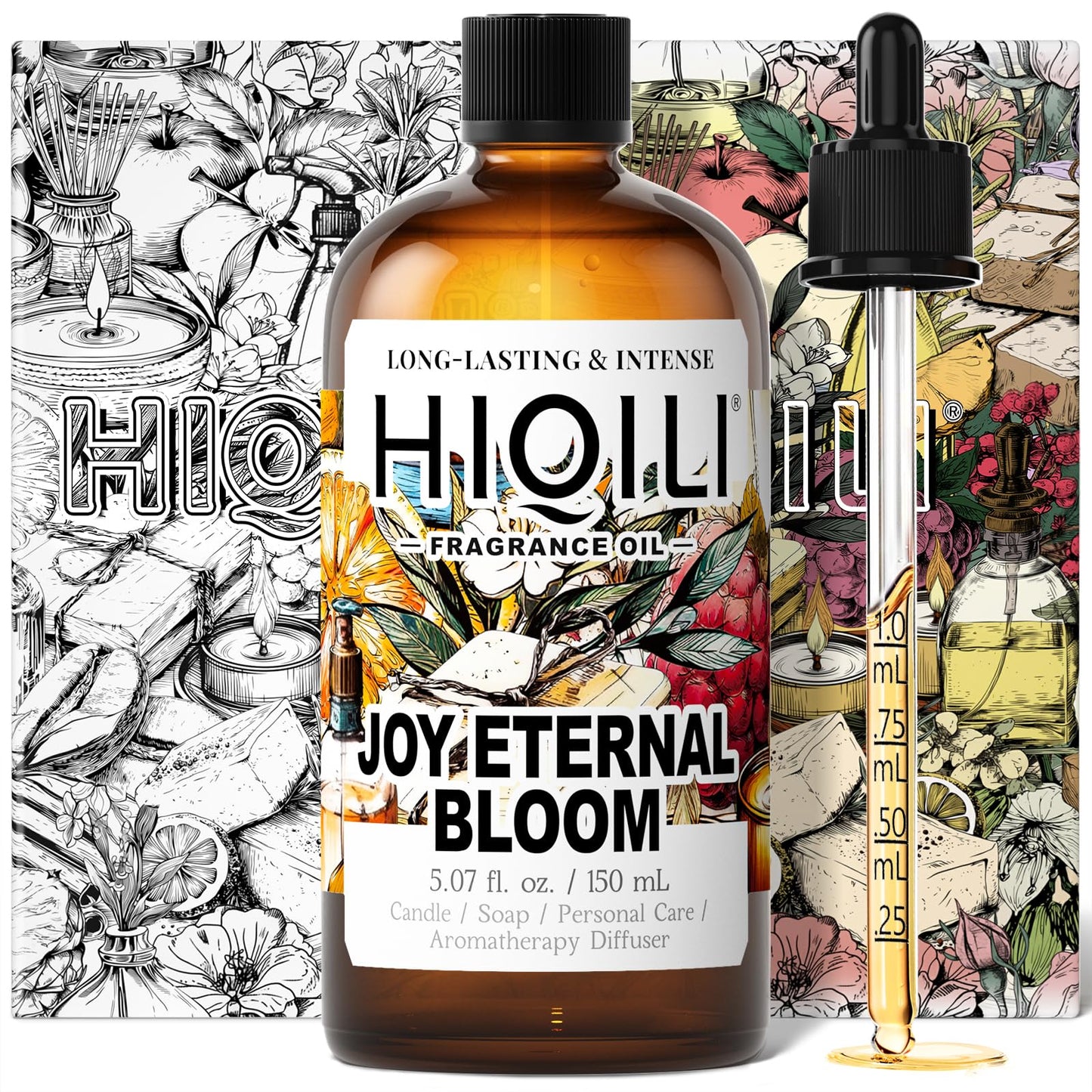 HIQILI Joy Eternal Bloom Fragrance Oil – Jasmine & Rose | 5.07 Fl Oz