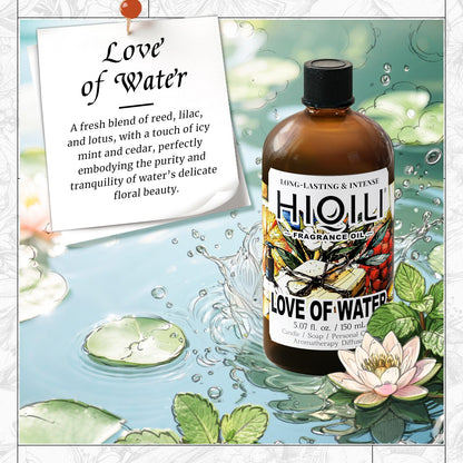 HIQILI Love of Water Fragrance Oil for Aromatherapy Diffuser – Inspired by Kenz. o's L'Eau – 5.07 Fl Oz