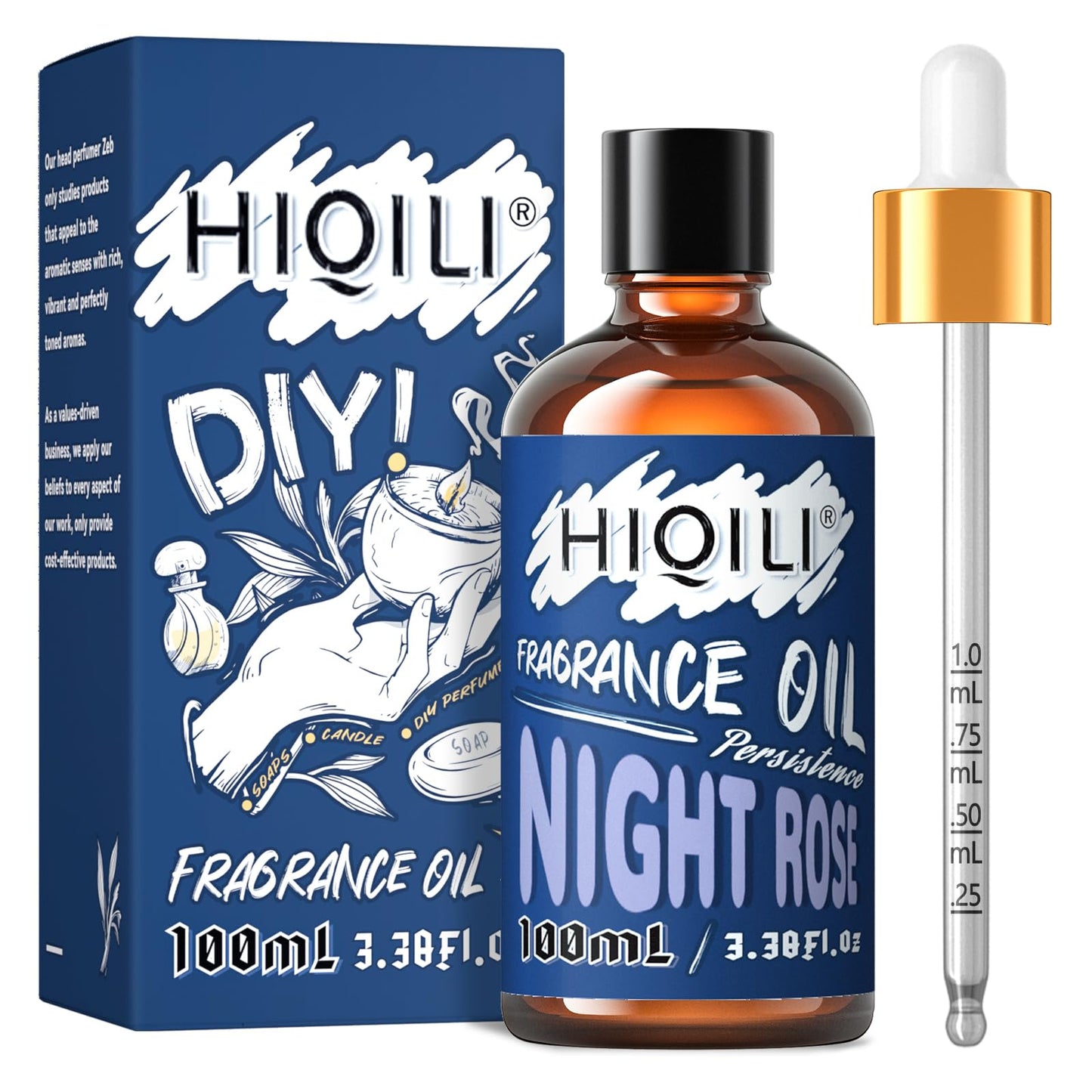HIQILI Night Rose Fragrance Oil 100ml – Diffuser, Car Freshies, Candle & Soap Making