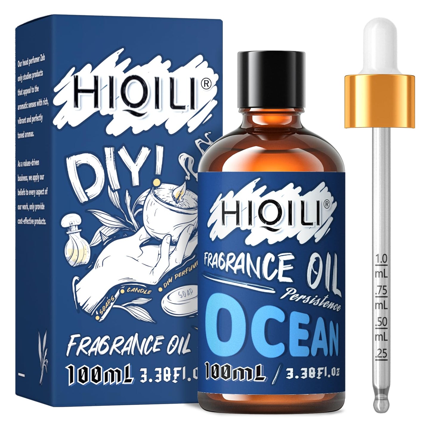 HIQILI Ocean Essential Oil 100ml – Fresh Ocean Fragrance for Diffusers