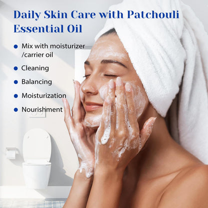 HIQILI Patchouli Essential Oil – 100ml, 100% Pure & Natural for DIY Perfume, Skincare & Diffuser