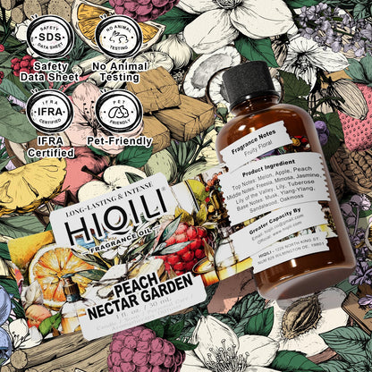 HIQILI Peach Nectar Garden Fragrance Oil for Diffusers – 1 fl oz