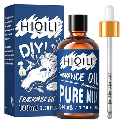 HIQILI Pure Milk Essential Oil 100ml – Fragrance Oil for Diffusers, Soap & Candles