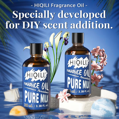 HIQILI Pure Milk Essential Oil 100ml – Fragrance Oil for Diffusers, Soap & Candles