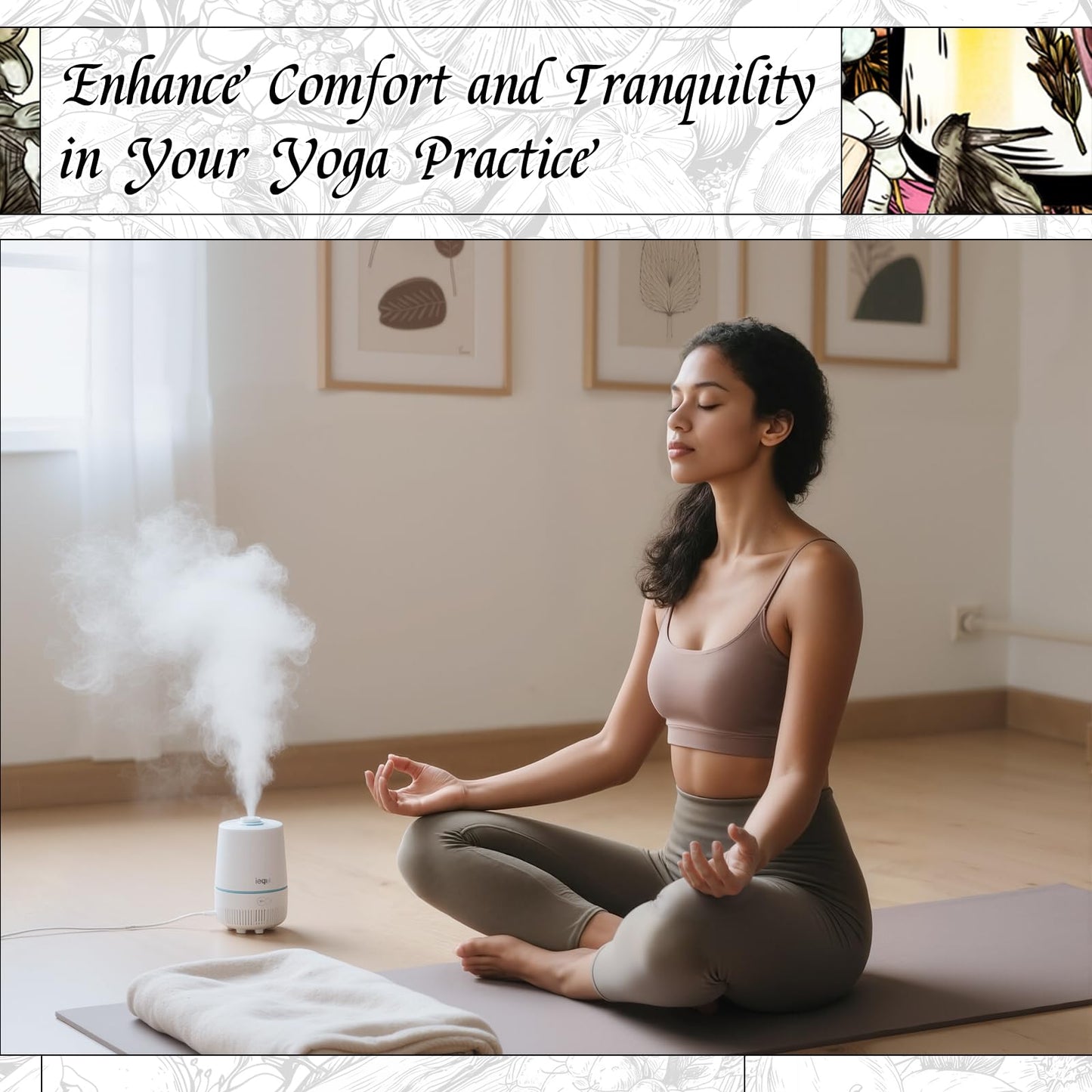 HIQILI Sandalwood Glyph Diffuser Oil – Gio. Santal Inspired, Long-Lasting Fall Scent, 0.34 Fl Oz