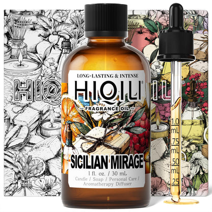 HIQILI Sicilian Mirage Fragrance Oil - Inspired by D.G-bana D-olce | 1 Fl Oz