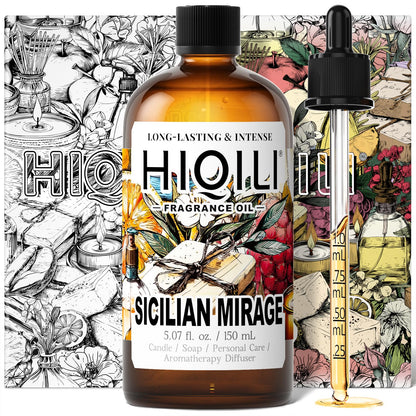 HIQILI Sicilian Mirage Fragrance Oil – Inspired by D.G-bana D-olce (5.07 oz)