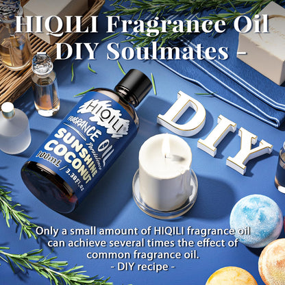 HIQILI Sunshine Coconut Fragrance Oil 100ml – Diffuser, Car Freshies, Candles & Soap