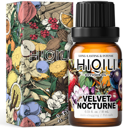HIQILI Velvet Nocturne Diffuser Oil – Luxury Fragrance for Hotels & Homes | 0.34 Fl Oz, Pet Safe