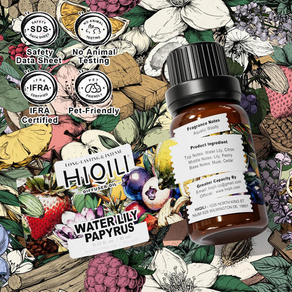 HIQILI Water Lily Papyrus Diffuser Oil | Inspired by L'eau d'Iss-ey | 0.34 Fl Oz