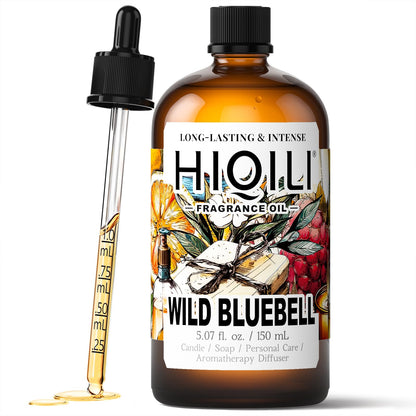 HIQILI Wild Bluebell Fragrance Oil – Green Floral Scent for Candles & Soaps (5.07 fl oz)