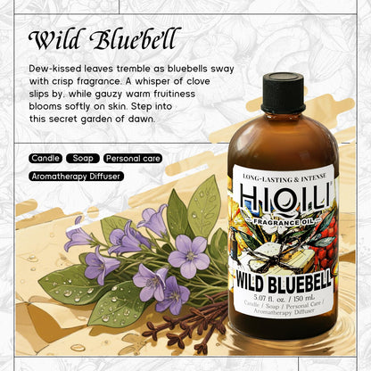 HIQILI Wild Bluebell Fragrance Oil – Green Floral Scent for Candles & Soaps (5.07 fl oz)