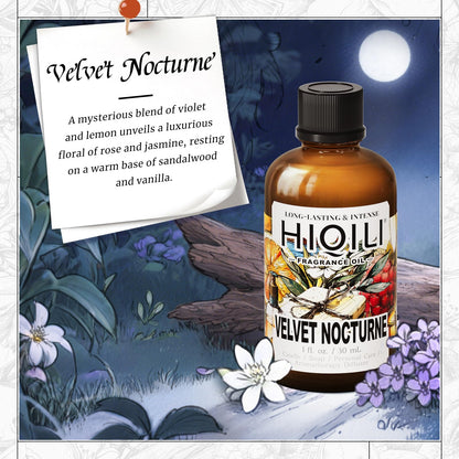 HIQILI Velvet Nocturne Fragrance Oil – Violet & Carnation, 1 oz
