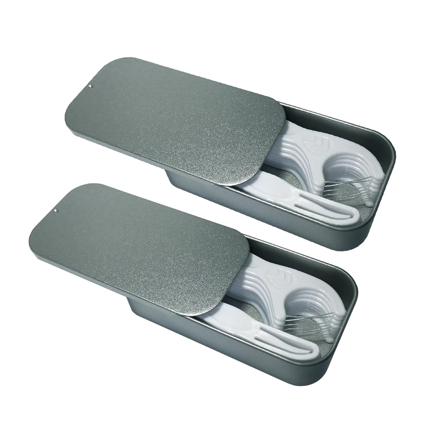 HIROJOY Dental Flosser Portable Case – 2 Pack of 20 Fold-Out Floss Picks for Travel