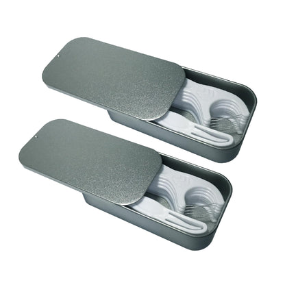 HIROJOY Dental Flosser Portable Case – 2 Pack of 20 Fold-Out Floss Picks for Travel