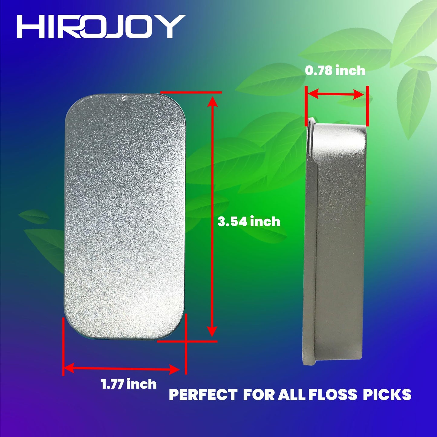 HIROJOY Dental Flosser Portable Case – 2 Pack of 20 Fold-Out Floss Picks for Travel