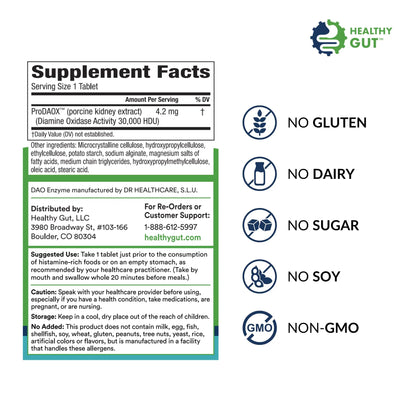 Healthy Gut HistaHarmony DAO Enzyme Supplement – 30,000 HDU, Delayed Release, 60 Servings BritishVita | Premium UK Vitamins & Wellness Supplements