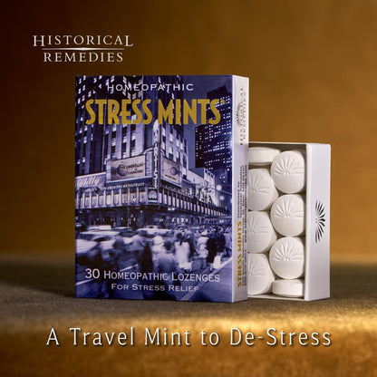 Historical Remedies Stress Mints (6 Pack) - Homeopathic Lozenges for Stress & Digestion | Organic Peppermint
