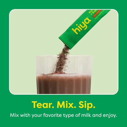 HIYA Kids Greens Powder Sticks - 55 Whole-Food Ingredients (Chocolate)